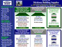 Tablet Screenshot of michianabuildingsupplies.com